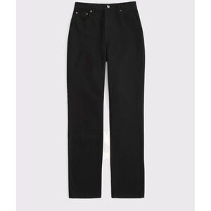 Abercrombie & Fitch Jeans Women 18 Curve Love Ultra High Rise 90s Straight Black